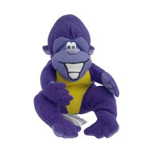 Zyrtec Gorilla Plush, Pharmacist Promotional Item Bean Bag Stuffed Toy 6" Purple